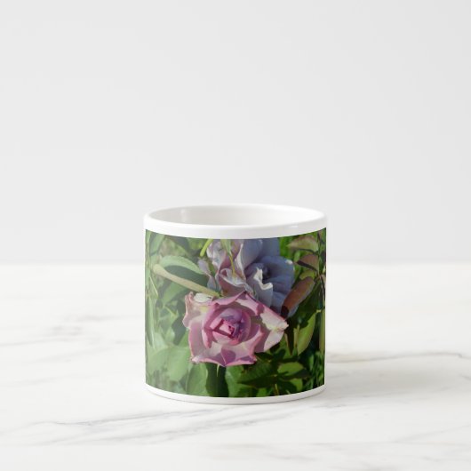 Himmlische Rose Abstrakt Espressotasse (Vorderseite)