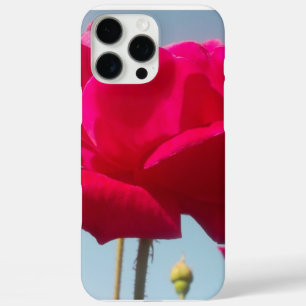 Himmlische Rose Schöne rote Blüte gegen Blau iPhone 16 Pro Max Hülle