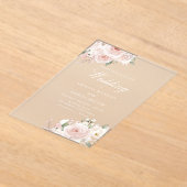 Himmlische Röte Wunderbare Blumige Hochzeit Acryleinladungen (Ablage )