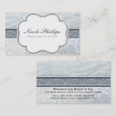 Himmlische Ruffles & Lace Wedding Chic Business Ca Visitenkarte (Vorne/Hinten)