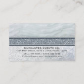 Himmlische Ruffles & Lace Wedding Chic Business Ca Visitenkarte (Rückseite)