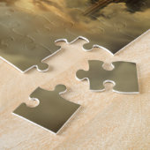 Himmlische Ruhe Weiblicher Engel mit Flöte Puzzle (Seite)
