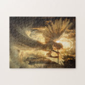 Himmlische Ruhe Weiblicher Engel mit Flöte Puzzle (Horizontal)