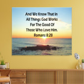 HIMMLISCHE RUMÄNE 8:28 BIBLE VERSE LEINWANDDRUCK (Insitu (Wohnzimmer))