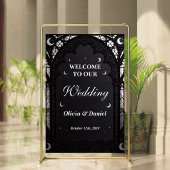 Himmlische Samtspitze Gothic Hochzeitswillkommenss Poster