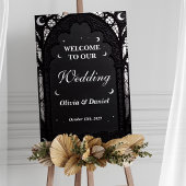 Himmlische Samtspitze Gothic Hochzeitswillkommenss Poster