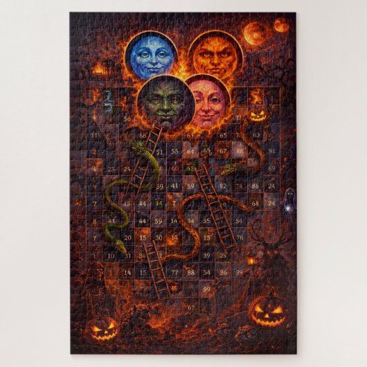 Himmlische Schlangen und Leitern Gothic Fantasy 10 Puzzle (Vertikal)