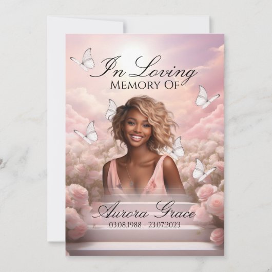 Himmlische Schmetterlinge - HBM001-Gedenkkarte und Einladung (Vorderseite)