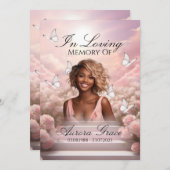 Himmlische Schmetterlinge - HBM001-Gedenkkarte und Einladung (Vorne/Hinten)