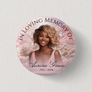 Himmlische Schmetterlingsmemorial 1 Zoll Schaltflä Button