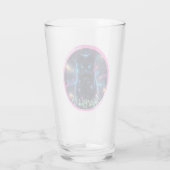 Himmlische schwarze Katze Glas (Rückseite)