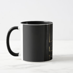 Himmlische schwarze Katze goldene Augen mystisch  Tasse