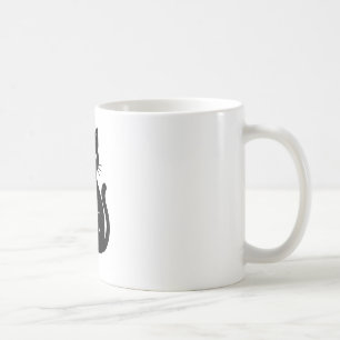 Himmlische schwarze Katze mit Halbmond Mystisch Kaffeetasse