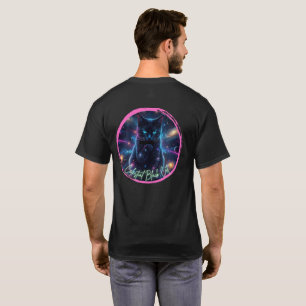 Himmlische schwarze Katze T-Shirt