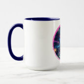 Himmlische schwarze Katze Tasse (Links)