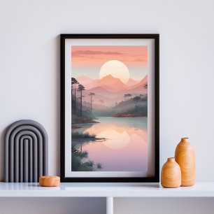Himmlische Seelenruhe des Sees Poster