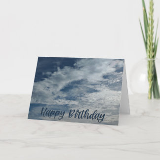 Himmlische Sky Happy Birthday 12x18 Folded Card Dankeskarte