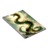 Himmlische Smaragd-Drachen-Fantasy-Kunst Notizblock (Rechte Seite)