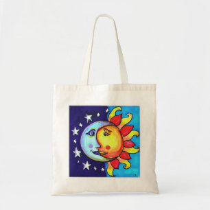 Himmlische Sonne Mond Neunziger Himmlische Vibes Tragetasche