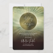Himmlische Sonnenfinsternis Elegante Hochzeit Einladung (Vorderseite)