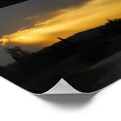 Himmlische Sonnenstrahlen in der Himmelslandschaft Poster (Ecke)