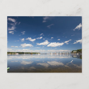 Himmlische Spiegelung im Hafen von Belfast, Maine Postkarte