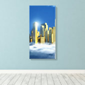 Himmlische Stadt 2-3 Leinwanddruck (Insitu (Holzboden))