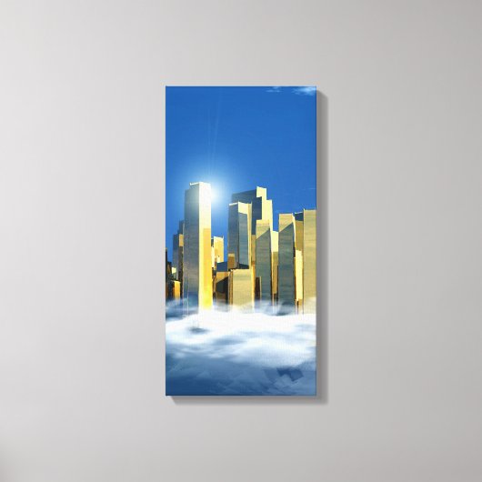 Himmlische Stadt 2-3 Leinwanddruck (Vorderseite)