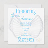 Himmlische Stern-16. Geburtstag-Einladung Cust. Einladung (Rückseite)