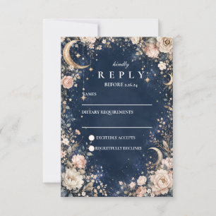 Himmlische Sternennächte Himmlische Hochzeit RSVP Karte