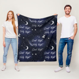 Himmlische Stille Nacht Heilige Nacht Himmlische W Fleecedecke