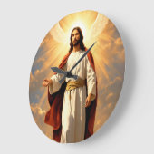 "Himmlische Stunden: Jesus, Gott, druckte die Maue Große Wanduhr (Winkel)