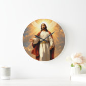 "Himmlische Stunden: Jesus, Gott, druckte die Maue Große Wanduhr (Zuhause)