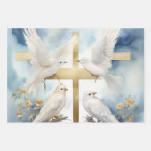 Himmlische Tauben und Kreuzungen Geschenkpapier Set (Vorderseite 3)