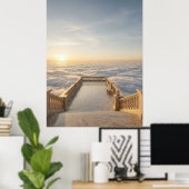 Himmlische Terrasse oberhalb der Wolken Poster (Heimbüro)