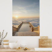 Himmlische Terrasse oberhalb der Wolken Poster (Küche)