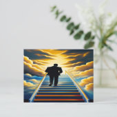 Himmlische Treppen Christlich Art Postkarte (Stehend Vorderseite)