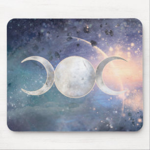 Himmlische Universum Dreifache Mondgöttin Mondstei Mousepad