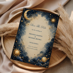 Himmlische Vintage Romantische Kosmische Save The Date