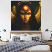 Himmlische Wächter Engel - Glasbaustein Stil Leinwanddruck (Insitu (Schlafzimmer))