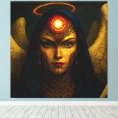 Himmlische Wächter Engel - Glasbaustein Stil Leinwanddruck (Insitu (Holzboden))