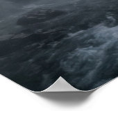 Himmlische Wasserfall-Lichtlandschaft Poster (Ecke)