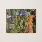 Himmlische Wasserfälle und Herbstfarben Puzzle (Horizontal)
