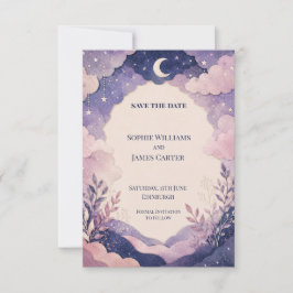Himmlische Wasserfarben-Sternennacht zur Speicheru Save The Date