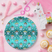 Himmlische WeihnachtsAngels Muster Pappteller (Party)