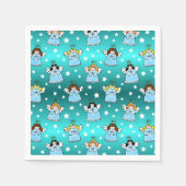 Himmlische WeihnachtsAngels Muster Serviette (Vorderseite)