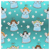 Himmlische WeihnachtsAngels Muster Stoff (Nahaufnahme)
