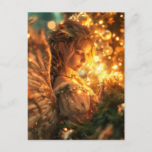 Himmlische Weihnachtsengel-Freude Postkarte (Vorderseite)