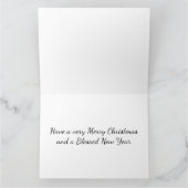 Himmlische Weihnachtslandschaft mit Heiligenkreuz Karte (Innenseite)