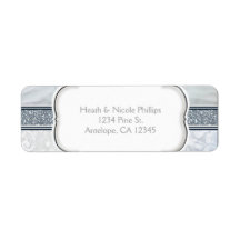 Himmlische weiße Ruffeln & Spitzen Elegante Etiket